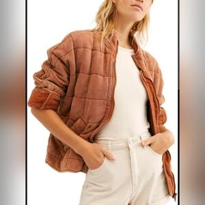 Free People Dolma Quilted Jacket In Terracotta